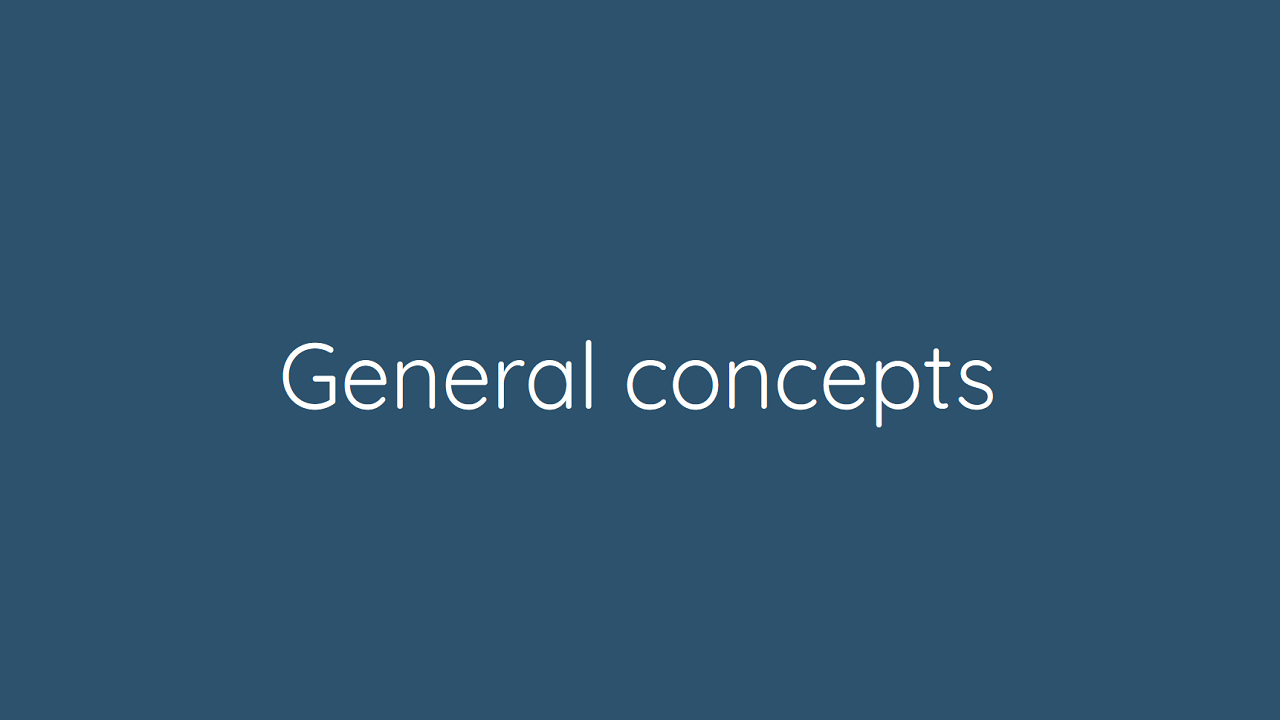 General concepts header