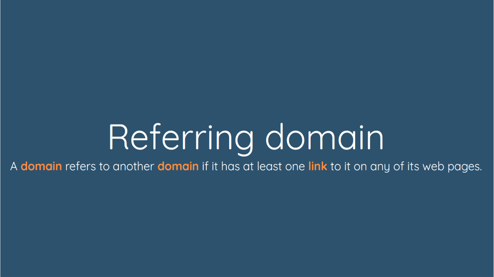 Explanation of referring domain