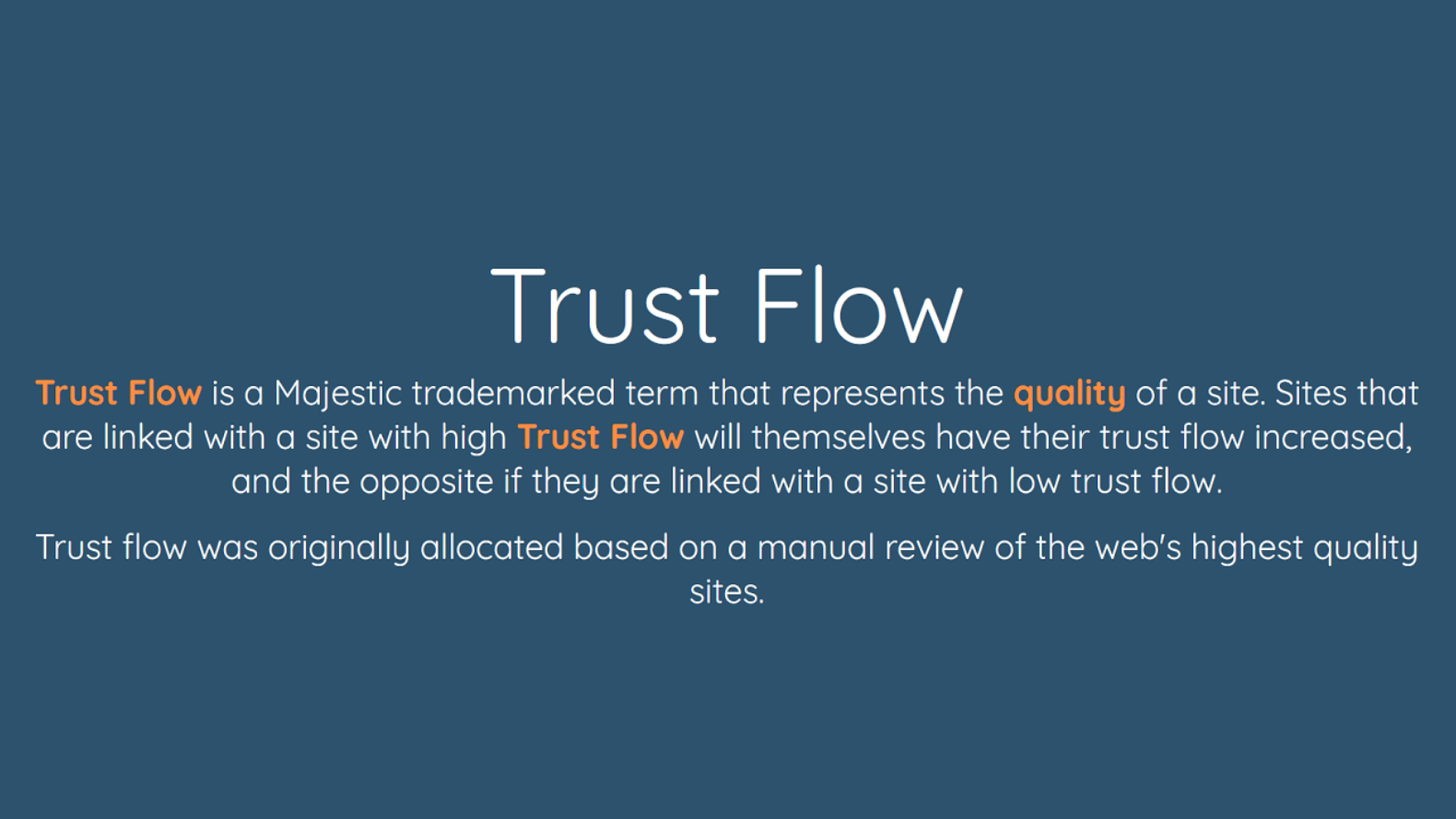 Explanation of trust flow